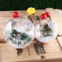 Custom Wholesale Transparent Christmas Decoration Ball Crystal Ball Plastic Ball for Christmas Tree