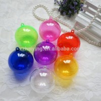 New Christmas Tree Decor Ornament Colorful Ball Box Transparent Acrylic Christmas Gift Boxes Transparent plastic Ball