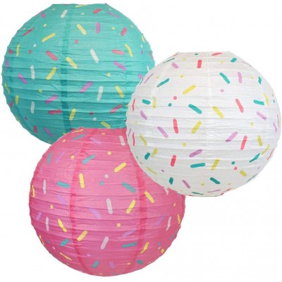 Chinese Manufacture Printed Donuts Round Hanging Paper Lantern