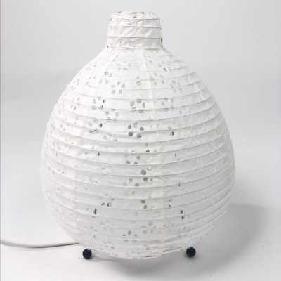 vase shape metal base eyelet craft paper  fold table lamp