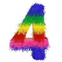 HKH Number Multicolor Party Small Pinata for Birthday party decoration Pinata Game (Number 4)