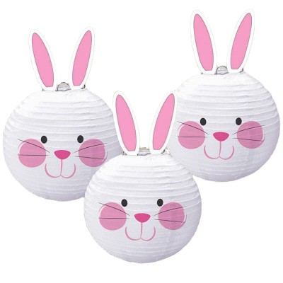 Easter Decoration Multicolored Bunny Shaped Paper Lanterns