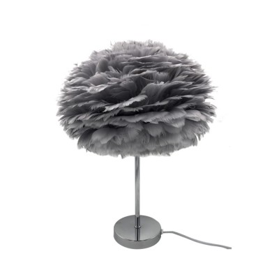 High class residence indoor room desk feather table lamp