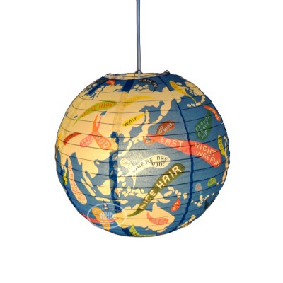 Hot selling party decoration handmade craft home baby room printing round  lamp