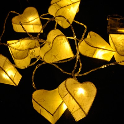 Crafts paper heart shaped  string lighting for party decor