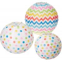 Decoration DIY Regular Elegant Round Printed Paper Lanterns