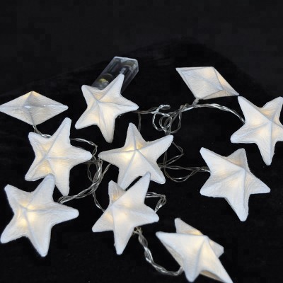 Chinese Wholesale Christmas Paper Star Led White  Stars String Light for Kids Room