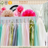 Hot sale price high quality factory tissue FOIL paper tassel for party decoration