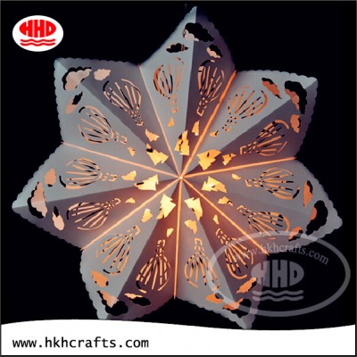 New design cutout paper star lamp for decoration