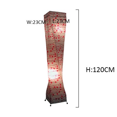 china wholesale paper floor lamp standing sofa beside lighting red heart printed foe home decor