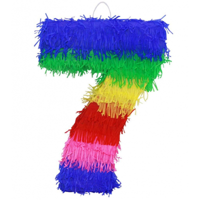 colorful number design pinata for kids birthday decoration