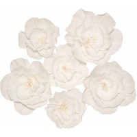 white set Paper Flowers Decorations for Wall (White) - Flower Wall Decor for Wedding Backdrop Baby Shower Bridal Shower Party