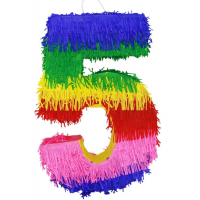 HKH Number Multicolor Party Small Pinata for Birthday, number 5 pinata game party