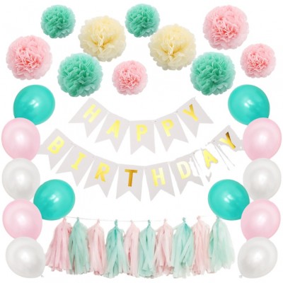 Green White Colorful Baby Shower Girl Princess Frozen Snowflake Birthday Party Decorations